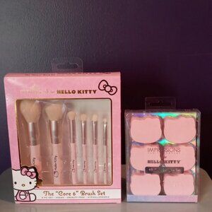 Hello Kitty 'Core 6' Brush set and 12 Pack Sponge Set - NIB